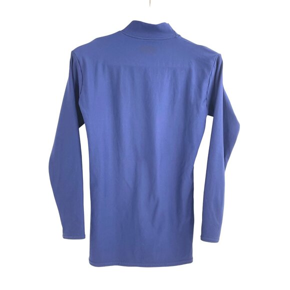 Under Armour Mens Small Long Sleeve Mock Neck Performance Shirt Blue Athletic - Picture 2 of 6